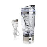 Elektrischer Eiweiß Shaker Protein Shaker,Wiederaufladbar Tragbar 600ml Eiweißshaker Mixer mit Proteinbehälter Micro USB Kabel,BPA-frei für Säfte Cocktails Kaffee Tee Eiweiss- und Diätpulver Cup