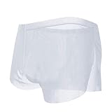 KAIXLIONLY Herren Boxershorts mit Seitlicher Öffnung Männer Atmungsaktive Unterhosen Reizwäsche Retroshorts Sportunterwäsche Basic Boxer Shorts Slips Unterw
