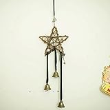 HeiHeiDa Halloween Hexenglocken, Hexenglocken Kranz Hexenglocken Schutz für Türknopf Aufhänger Handgemachte Rebe Ring Segen Glocke Vine Halloween Urlaub Gartendek