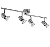 SEESEER LED Deckenleuchte, Schwenkbar, ,LED Deckenstrahler, 4-Flammig, inkl. 4 x 3W GU10 LED Leuchtmittel, Warmweiß Lichtfarbe, Spotbalken, Deckenlampe, Deckensp