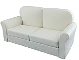 Melody Jane Puppenhaus Weiß Leder Sofa Miniatur 1/12 W