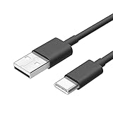 Adhiper USB Type-c Ersatzkabel Datensynchronisationskabel kompatibel für Tabletto Fire HD 10 (9. Generation) / Tablette Fire HD 10 Kids Edition/Tablette Fire HD 8 (10A) (Schwarz/1M)