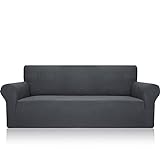 DANNEIL Jacquard verdickter Couch überwurf Stretch, All-Inclusive staubdichter sofabezug pflegeleicht, Vier Jahreszeiten Universal Wohnzimmer Hotel Sofabezüge (Dark Gray,4 Seater 230-300cm)