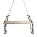Cmstop Hängendes Regal Holz Wachs Seil Wand Organizer Board Haushalt Hängende Schlüsselaufbewahrung Regal Rack für Badezimmer Schlafzimmer Kü