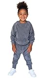 DreamBuy Trainingsanzug aus 100 % Frottee-Baumwolle, 1 - 7 Jahre, Unisex, Jungen, Mädchen, Kinder, Kleinkinder, Baby, Rundhalsausschnitt, Sweatsuit, Frottee, 2-teiliges Outfit Gr. 6-7 Jahre,