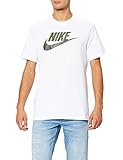 Nike Herren NSW Esntl Blk FL T-Shirt, White/Rough Green, M