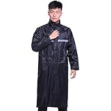 CLmeishu Outdoor One-Piece Raincoat Poncho Adult Long Windbreaker-Style Raincoat und Double-Layer Raincoat f252;r Reisen und Wanderungen XXL Black
