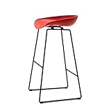 XIN CHANG LWH Kreative Barhocker, Metallschmiedeeisen Hochstuhl Stabil Und Dauerhafter Home Retro-Stil Lounge-Stuhl(Color:rot)