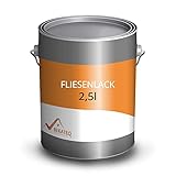 BEKATEQ BE-713 1K Fliesenlack für Boden- und Wandfliesen, 2,5 Liter Anthrazitgrau glänzend I Fliesenfarbe geeignet für Innen- & Außenbereich I Hohe Deckkraft & gute Haftung I Für Küche, Bad,