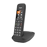 Gigaset C575, Schnurloses Telefon, großes Farbdisplay mit aktueller Benutzeroberfläche, Adressbuch für 200 Kontakte, Jumbo-Modus - Schutz vor unerwünschen Anrufen, schw