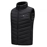 Asija Beheizbare Weste Herren Damen Winter Beheizte Weste mit 2 Heizbereiche Winterjacke USB Elektrische Heizweste Waschbar Jacke Winter Ärmellose Weste für Outdoor Sk