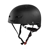 Zeroall Fahrradhelme Helm Skaterhelm Leicht Erwachsene 53-62cm Radhelm für Damen Herren MTB Helm Fahrradhelme für Fahrrad Klettern E-Bike Scooter(Schwarz)