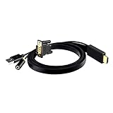 balikha HDMI-Stecker auf VGA-Stecker Videokonverter-Kabelanschluss für Computer-Projektor DVD - 2
