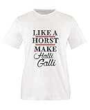 Comedy Shirts - Like a Horst Make Halli Galli - Jungen T-Shirt - Weiss/Schwarz-Rot Gr. 110/116