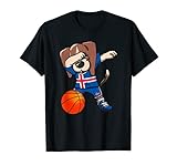 Island-Trikot mit Beagle-Hund, isländischer Basketball-Fans T-S