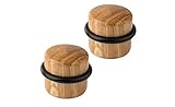 LouMaxx Türstopper Boden selbstklebend Holz, 2er Set - Türstopper Boden - Türstopper zum kleben - Türstopper Boden selbstklebend - Türstopper kleben - Selbstklebende Türstopper in Eiche–Optik