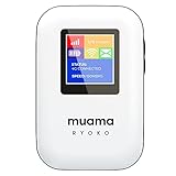 Ryoko MUAMA Mobiler WLAN-Hotspot mit 500 MB Daten, 4G LTE WiFi-Geschwindigkeit, Global Coverage in 134 Ländern, SIM-Karte im Lieferumfang