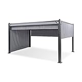 blumfeldt Pantheon Cortina Pergola - Garten Pavillon, Partyzelt, Aluminiumkantrohr, 10x10 cm Eckpfosten, Dach mit wasserabweisender Beschichtung, rostfrei, überdachte Fläche: 3x4 m, Taup