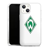 DeinDesign Silikon Hülle kompatibel mit Apple iPhone 13 Mini Case transparent Handyhülle Logo Offizielles Lizenzprodukt SV Werder B