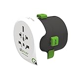 q2power Qdapter Universal 360 All-In-One Reiseadapter Reisestecker Netzstecker für EU, USA, UK, China, Japan, Australien, Deutschland, Frankreich, Schweiz, Italien, Russland uvm. - World nach W