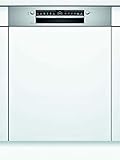 Bosch SMI4HVS31E Serie 4 Geschirrspüler Teilintegriert / E / 60 cm / Edelstahl / 94 kWh/100 Zyklen / 13 MGD / Silence / Extra Trocknen / VarioBesteckkorb / Home C