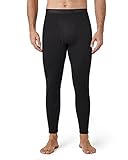 LAPASA Herren Innenfleece Thermo Unterhose, Thermohosen 1er Pack Funktionsunterwäsche Extra warm Thermoflux M25, XXL, Schwarz (Extra warm)