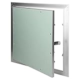 ECD Germany Revisionsklappe Revisionstür GK-Einlage 500x500mm Gipskarton 12,5mm Alu Rahmen Revision Wartungstür Wartungsklappe Wartung Reinigungsklappe Wartungsöffnung Feuchtraumgeeignet Trockenb