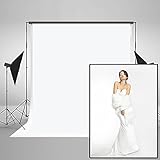 KateHome PHOTOSTUDIOS 1,5x2,2M Weißes Hintergrundtuch Weiß Hintergrund Mikrofaser Fotografie Hintergrund für Portrait Kinder Baby Fotografen Fotografie Foto Hintergrund Prop