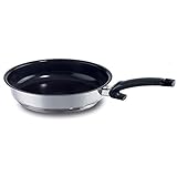 Fissler crispy ceramic comfort / Edelstahl-Pfanne (Ø 26 cm) beschichtete-Bratpfanne, antihaftend, induktionsgeeignet, Stielpfanne, ideal zum krossen anbraten, alle Herdarten - auch Induk