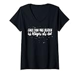 Damen Einer Von Uns Beiden Ist Klüger Als Du T-Shirt mit V