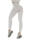RXRXCOCO Damen-Leggings, nahtlos, hohe Taille, Workout, Butt Lift, Leggings, Fitnessstudio, Yoga, Sport, Kompression Gr. L, g