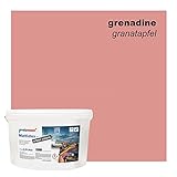 preismaxx Mattlatex urban colors, bunte Wandfarbe, rot, granatapfel, grenadine 2,5L