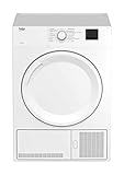 Beko DC 7130 N Kondenstrockner/7kg/B/Elektronische Feuchtemessung/Automatischer Knitterschutz/Reversierende Trommelbewegungen/15 Programme, Klapp