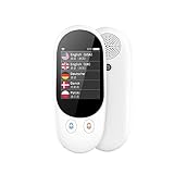 HGVVNM SMART Instant Voice Photo Scanning Translator 2.4 Zoll Touchscreen Wifi Unterstützung Offline Tragbare Mehrsprachige Übersetzung (Color : White)