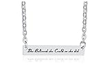 She believed she Could so she did-Horizontal Vertikal Inspirierend Schmuck Mantra Zitat Bar Halskette Freundschaft Halskette Feministische Geburtstagsförderung Geschenk für Frauen Schwester, 1 Stk