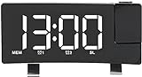 dh-9 Digitale LED-Uhr FM-Radio Rotierende Hintergrundbeleuchtung Projektor USB-Projektion Desktop Curved Snooze Wecker T