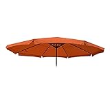 Bezug für Sonnenschirm Meran Pro, Gastronomie Marktschirm mit Volant Ø 5m, Polyester - terrak