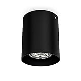 B.K.Licht I Aufbauspot I GU10 Fassung I 80x95mm I Metall I Schwarz I Aufbaustrahler I Aufputzlampe I Deckenleuchte I Spot I ohne L