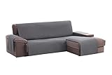Adele Chaiselongue Sofabezug, Beschützer für Rechtsarm Gesteppte Sofas. Größe -200cm. Farbe Grau (Vorderansicht)