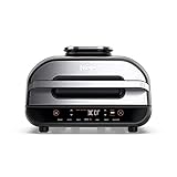 Ninja Foodi MAX [AG551EU] Grill & Heißluft-Fritteuse mit digitalem Temperaturfühler, 3,8 L Fassungsvermögen, 6 Garfunktionen, 2460 W, Grau/Silb