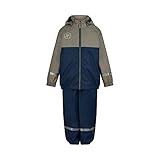 Color Kids Jungen Rain Set PU with Fleece Lining Regenjacke, Vetiver, 116