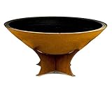Große Feuerstelle, Rusty Stil Corten Stahl Brazier Heizung, Multifunktions Camping Bowl Grill, for Innen Außen Garten Innenhof Grill (Größe : 80cm)