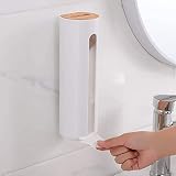FemKey Wattepads Aufbewahrung, Wandmontage Wattepads Spender mit Deckel aus Holz, Wattepads Aufbewahrung Bambus für Wattepads Schminke oder E