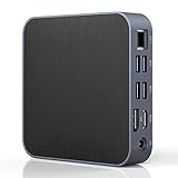 Mini PC Windows 10 Pro, AMD Althlon 300U 8GB DDR4 (Upgradeable Dual Channel) 128GB SSD Mini Desktop Computer, AMD FreeSync/Radeon Vega 3 Grafik 1000MHz, Small PC Support Dual 4K UHD via DP/HDMI