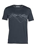 icebreaker Merino Herren Spector Short Sleeve Graphic T-Shirt, Midnight Navy (Marineblau), Larg