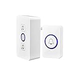 SHIJIE1701AA Türklingel Weißer minimalistischer Stil drahtlose Türklingelhome Smart Doorlbell Fernbedienung elektronischer Türklingel älterer Pager mit hohem Volumen türklingel F