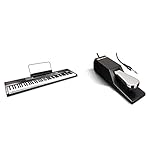 RockJam 88 Tasten Digital Keyboard Klavier mit halbgewichteten Tasten & M-Audio SP-2 - Universal Sustain Pedal mit Piano Style Action, das ideale Zubehör für MIDI-Keyb