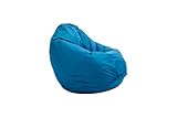 Bruni Sitzsack Classico L in Blau – XL Sitzsack mit Innensack zum Lesen, Abnehmbarer Bezug, lebensmittelechte EPS-Perlen als Bean-Bag-Füllung, großer Sitzsack aus D