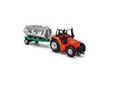 Dickie Toys 203733001 Farm Life Team, Traktor mit Anhänger, Bauernhof Spielzeug, Spieltraktor, Gespann wahlweise mit Tank, Pferde-oder Heuanhänger, 3 Verschiedene Ausführungen, 18 cm, ab 3 J