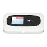 Reiserouter, tragbarer, einfach zu bedienender 4G LTE mobiler Hotspot-LED-Bildschirm mit SIM-Kartensteckplatz für Laptop für Smartphone(Weiß)